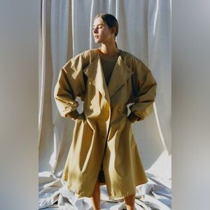 MWT Nina Ricci Oversized Beige Trench Coat